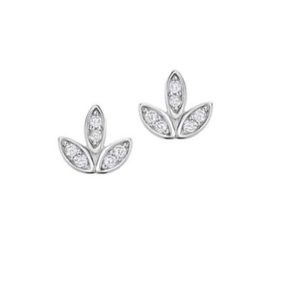Tocara New Exclusive Lotus Little Lovelies Earrings Sterling Silver Diami